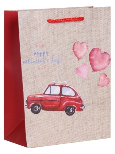 Пакет бумажный " Миленд " 32*26*12см Машинка с шариками, ламинированный- купить в магазине Кассандра, фото, 4620129718684, 