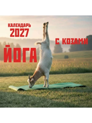 Календарь 2027. Йога с козами (300х300 мм)- купить в магазине Кассандра, фото, 9785042472121, 