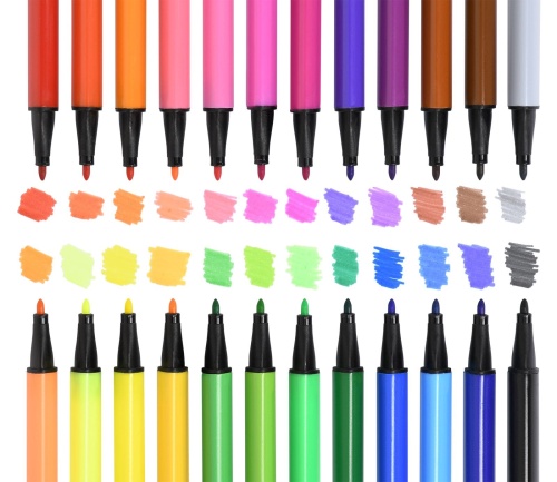 Фломастеры Schoolformat ДИКАЯ ПЛАНЕТА классические 24 цв. трехгран. корп. стандартн- купить в магазине Кассандра, фото, 4602723149040, 