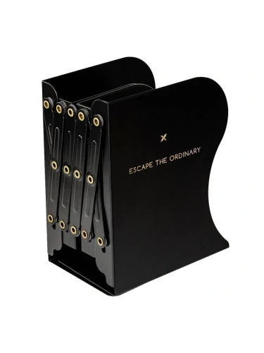 Подставка для книг раздвижная 3 отдел. LOREX BOOKLOVER TOTAL BLACK металл черная- купить в магазине Кассандра, фото, 4602723158011, 