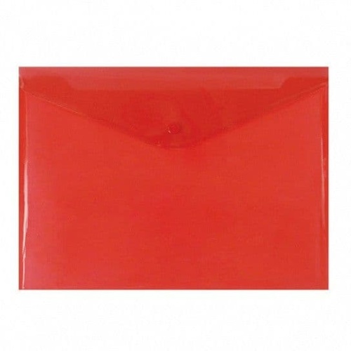 Папка-конверт на кнопке А4. inФОРМАТ красный пластик 180мкм на кнопке- купить в магазине Кассандра, фото, 4602723005049, 