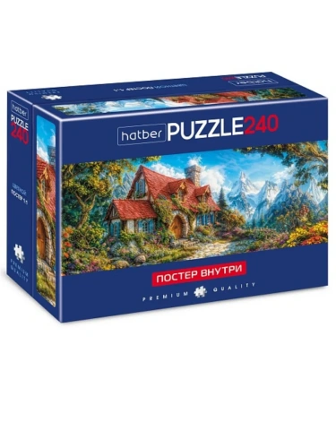 Пазл.240." Hatber "Premium Живописный домик 48*18см, картонная упаковка, постер для сборки- купить в магазине Кассандра, фото, 4606782571736, 