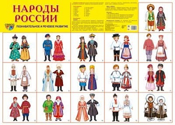Демонстрационный плакат А2. Народы России - купить в магазине Кассандра, фото, 9785994921753, 