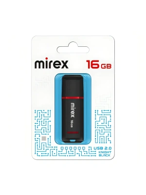 Флеш-диск " Mirex " 16GB Knight черный USB 2.0, 10005030/210425/5104208- купить в магазине Кассандра, фото, 4620001052691, 