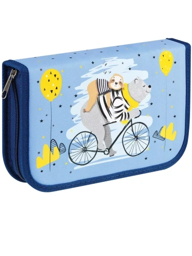 Пенал 1 отделение, 210*130 Мульти-Пульти "Best Friends", две откидные секции, ткань- купить в магазине Кассандра, фото, 4680211428563, 