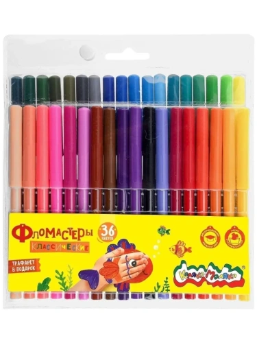 Фломастеры смываемые 36цв."Каляка-Маляка" ФКМ36- купить в магазине Кассандра, фото, 4602723064930, 