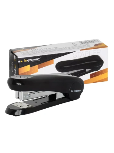 Степлер №24/6, 26/6 "inФОРМАТ БЕСТ" на 30 л. комбинированный черный- купить в магазине Кассандра, фото, 4602723091707, 