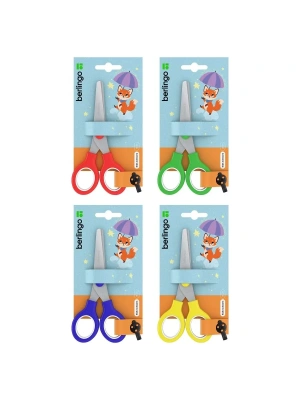 Ножницы детские Berlingo 13,5см, ассорти, европодвес- купить в магазине Кассандра, фото, , 