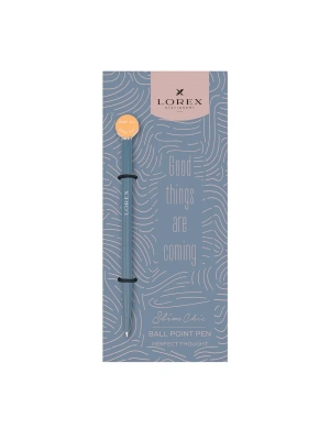 Ручка шариковая подарочная LOREX Slim Chic Perfect Thought синий 0,7 мм, корпус металл ассорти- купить в магазине Кассандра, фото, , 
