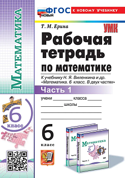 Математика 6 класс Виленкин. Рабочая тетрадь. (Просвещение) Часть 1. ФГОС НОВЫЙ (к новому учебнику) — фото, ISBN 9785377200666