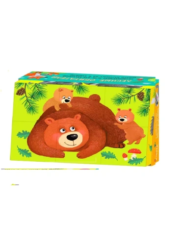 Умные кубики  в поддончике. 6 штук. Лесные обитатели- купить в магазине Кассандра, фото, 4650388210360, 