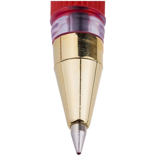 Ручка масляная "MUNHWA MC GOLD" 0,5 мм красн. резин.грип- купить в магазине Кассандра, фото, 8801006192018, 