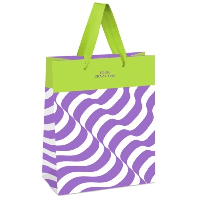 Пакет подарочный 18*23*10см MESHU "lavender Color Illusion", отд. фольгой, матовая ламинация- купить в магазине Кассандра, фото, 4680211437565, 