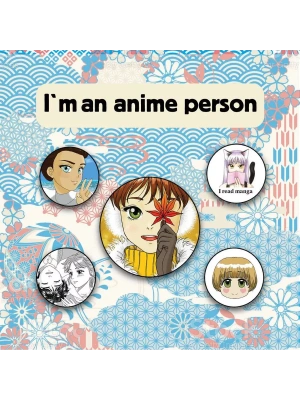 Набор значков. I'm an anime person (5 шт.)- купить в магазине Кассандра, фото, , 