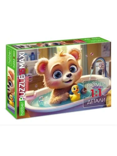 Пазл.15" Hatber " ECO Maxi Мишутка 33*22см, картонная упаковка- купить в магазине Кассандра, фото, 4606782599051, 