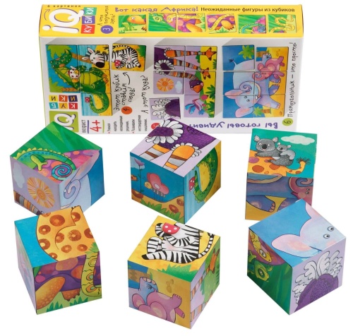 Умные кубики. Фигурные 6 шт. Вот какая Африка! (нов)- купить в магазине Кассандра, фото, 9785811271160, 