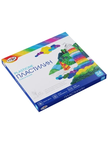 Пластилин 24цв" Гамма " Классический 480г со стеком, картонная упаковка- купить в магазине Кассандра, фото, 4600395222856, 
