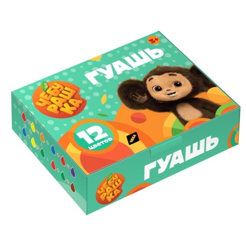 Гуашь Мульти-Пульти "Чебурашка", 12 цветов, 17,5мл, картон- купить в магазине Кассандра, фото, 4680211510084, 