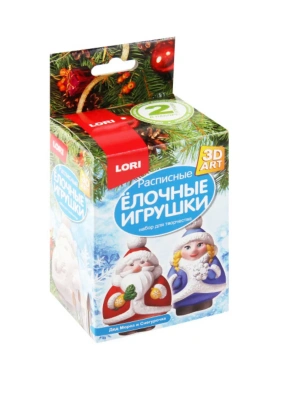 Набор для творчества Роспись ёлочных игрушек Мороз и Снегур, Ир-013- купить в магазине Кассандра, фото, 4690591048091, 