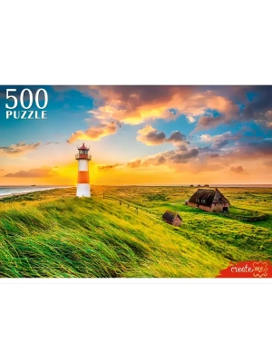 Пазл.500.Маяк на закате 47*33см, картонная упаковка 33,1*23,3*5см- купить в магазине Кассандра, фото, 4670159287155, 