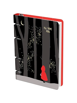Тетрадь на кольцах А5, 100л., MESHU "Little red", картон, матовая ламинация, тиснение фольгой - купить в магазине Кассандра, фото, 4680211619459, 