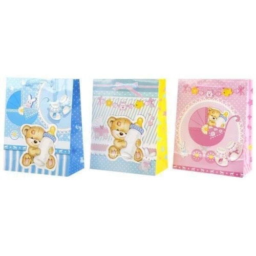 ПАКЕТ ПОДАРОЧНЫЙ "ВЕСЕЛЫЙ ПРАЗДНИК" ДЛЯ НОВОРОЖДЁННЫХ. 18X23X9СМ, ГЛЯНЦЕВЫЙ В ПАК УП-12ШТ в кор.12уп- купить в магазине Кассандра, фото, 4690590124451, 