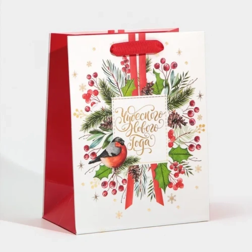 Пакет ламинированный вертикальный «Чудесного Нового Года», MS 18 *23 *10 см      7695763- купить в магазине Кассандра, фото, 6900076957632, 