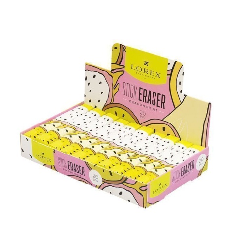 Ластик LOREX STICK DRAGON FRUIT прямоуг.- купить в магазине Кассандра, фото, 4602723136095, 