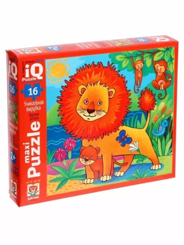 Пазл МАКСИ.16 эл.Рыжий лев- купить в магазине Кассандра, фото, 9785811271931, 
