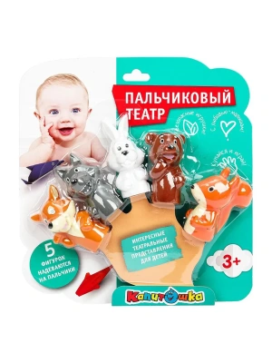 Игрушка для ванны "Пальчиковый театр. Лесные обитатели" пластизоль,блист. арт.LXFW- купить в магазине Кассандра, фото, , 