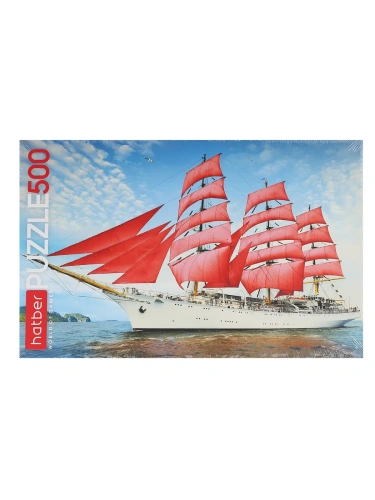 Пазл.500." Hatber "Алые паруса 33*48см, картонная упаковка- купить в магазине Кассандра, фото, 4606782200247, 
