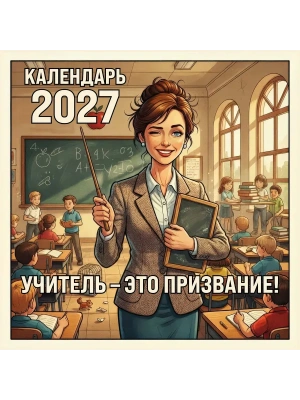 Календарь 2027. Учитель - это призвание! (300х300 мм)- купить в магазине Кассандра, фото, 9785042472053, 