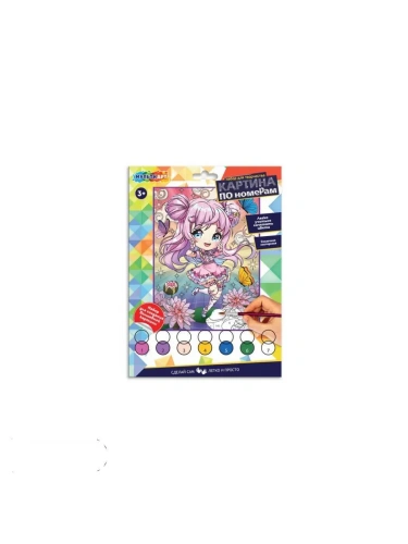 Раскраска по номерам 17х23 см Аниме МУЛЬТИ АРТ в кор.50шт- купить в магазине Кассандра, фото, 4660254418998, 