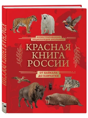 Красная книга России. От Байкала до Камчатки. Иллюстрированная энциклопедия школьника (48 стр.)- купить в магазине Кассандра, фото, 9785042232633, 