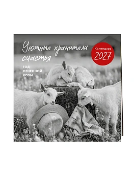 Календарь 2027. Уютные хранители счастья. Год огненной козы/овцы (300х300 мм) — фото, ISBN 9785042405860