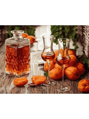 Картина по номерам на холсте ТРИ СОВЫ "Сладкие абрикосы", 30*40, с акриловыми красками и кистями- купить в магазине Кассандра, фото, 4680211421335, 