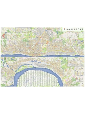 Карта.Волгоград 1400х2000 мм на банере.- купить в магазине Кассандра, фото, 2500037333693, 