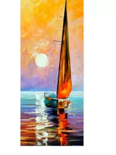 Картина по номерам 35Х88 ПАННО. ОДИНОКИЙ ПАРУСНИК (29 цветов )- купить в магазине Кассандра, фото, 4660011887302, 