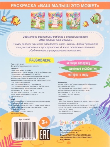 Раскраска ИЗУЧАЕМ ЦВЕТА (РБ-4686)  А5 8л бл офс100г цветн обл цел карт 200г, скрепка- купить в магазине Кассандра, фото, 4620129746861, 