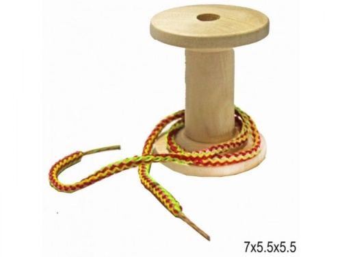 Ракета.Шнуровка деревянная "Катушка намотай-ка большая 7см"- купить в магазине Кассандра, фото, 4620160427200, 