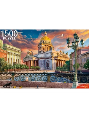 Пазл.1500.Вид на Исаакиевский собор 85*58см, картонная упаковка 35,9*24,3*5,- купить в магазине Кассандра, фото, 4670159266471, 