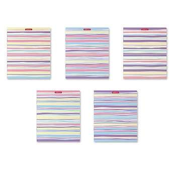 Тетрадь А5  48л " Erich Krause " линия Pastel Lines (ассорти), на скобе, обложка - мелованный картон - купить в магазине Кассандра, фото, 4601921514018, 
