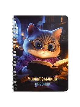 Читательский дневник арт. 70537 КОТ С КНИГОЙ / гре - купить в магазине Кассандра, фото, 4606008637895, 