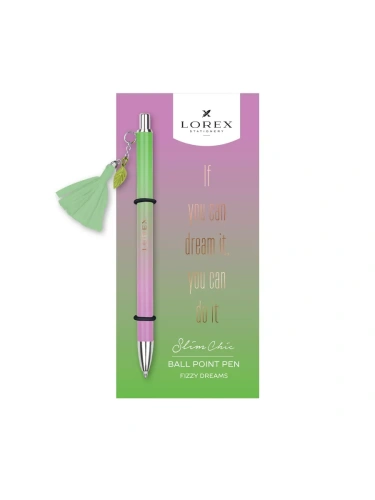 Ручка шариковая подарочная LOREX Slim Chic Fizzy Dreams синий 0,7 мм, корпус металл ассорти- купить в магазине Кассандра, фото, 4602723175933, 