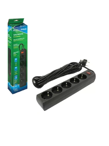 Сетевой фильтр Defender ES 5 розеток 5,0м, черный- купить в магазине Кассандра, фото, 4712279994862, 