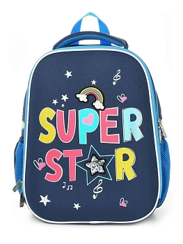 Рюкзак Schoolformat ERGONOMIC LIGHT SUPER GIRL 19,8 л синий 38х30х18 см жестк. карк - купить в магазине Кассандра, фото, , 
