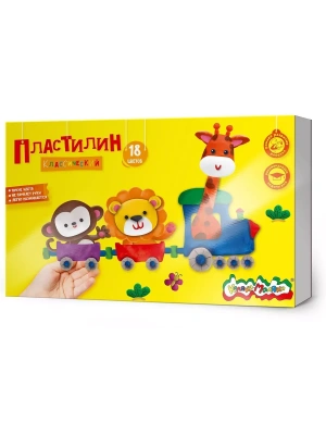 Пластилин Каляка-Маляка 18 цв. 360 г ассорти со стеком- купить в магазине Кассандра, фото, 4602723145585, 