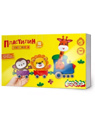 Пластилин Каляка-Маляка 18 цв. 360 г ассорти со стеком- купить в магазине Кассандра, фото, 4602723145585, 