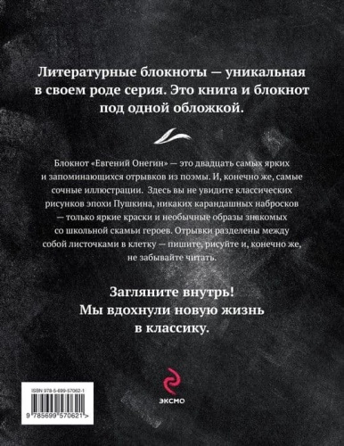 Евгений Онегин. Блокнот с историей.- купить в магазине Кассандра, фото, 9785699570621, 
