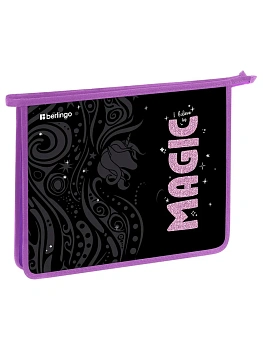 Папка для тетрадей 1 отделение, А5 Berlingo "Purple Magic", 240*205*40 мм, пластик, на молнии - купить в магазине Кассандра, фото, 4262493914738, 